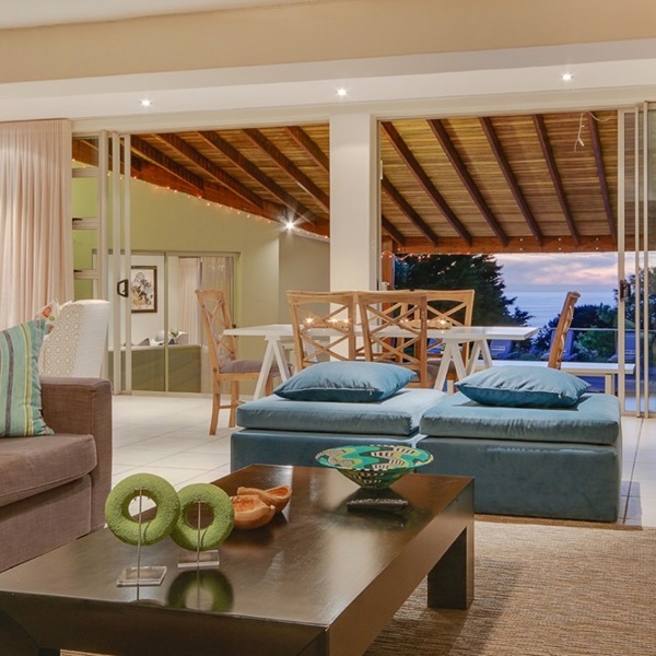 Udsigt til havet fra stuen