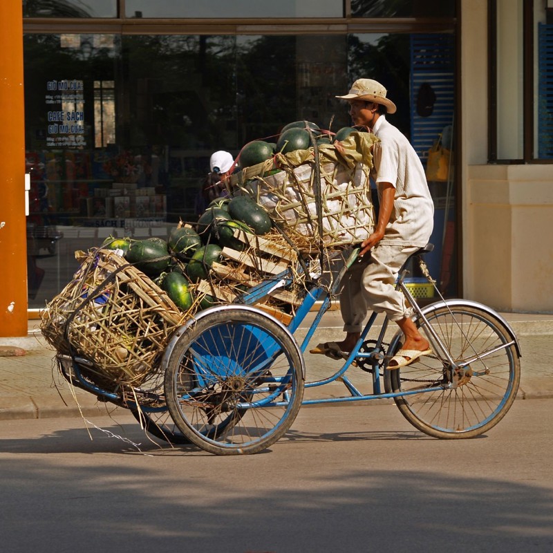 Overlæsset cykel, Vietnam