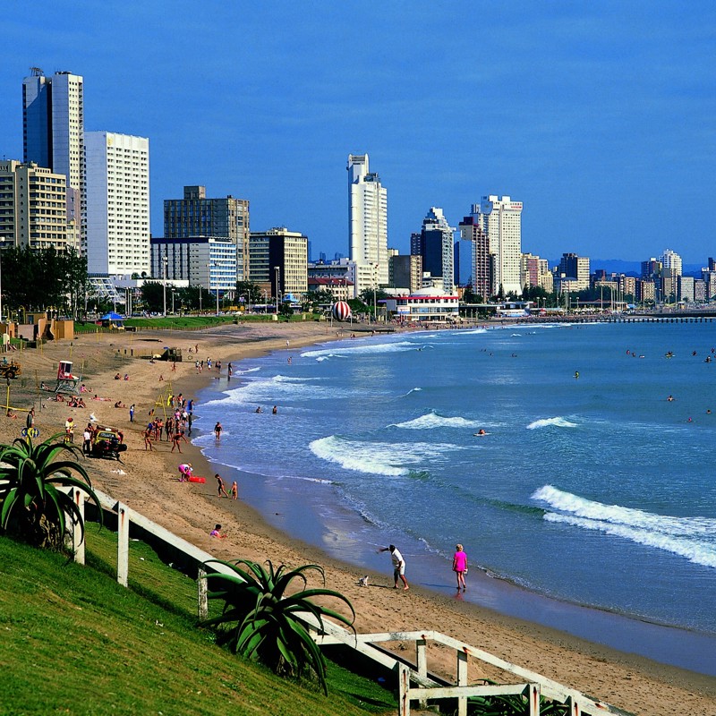 Durban strandpromenade, Sydafrika