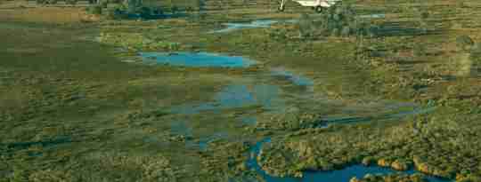 Flyvetur over Okaango deltaet, Botswana