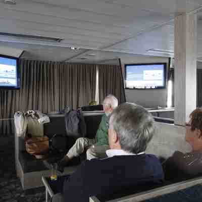 Der vises film ombord over Drakestrædet, Antarktis
