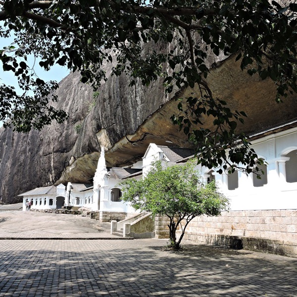 Indgang til grottetemplerne, Dambulla, Sri Lanka