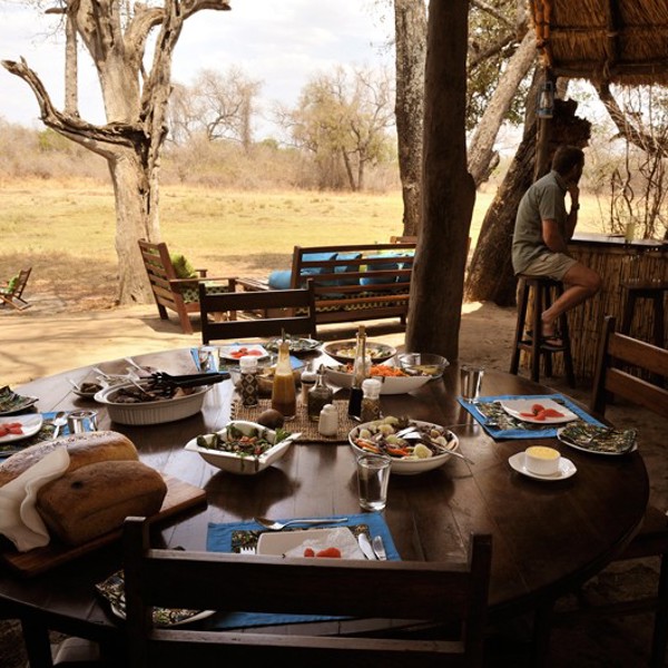 Der er dækket op, Chikoko Camp, Zambia