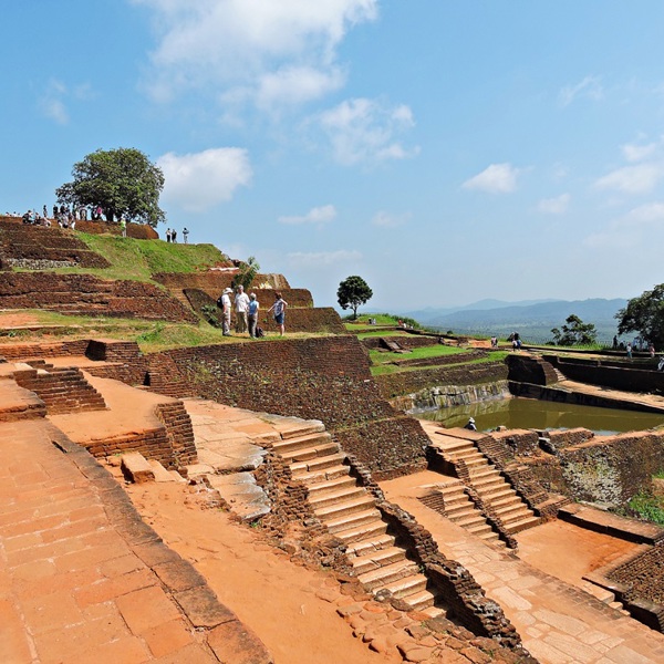 På toppen af Sigiriya, Sri Lanka