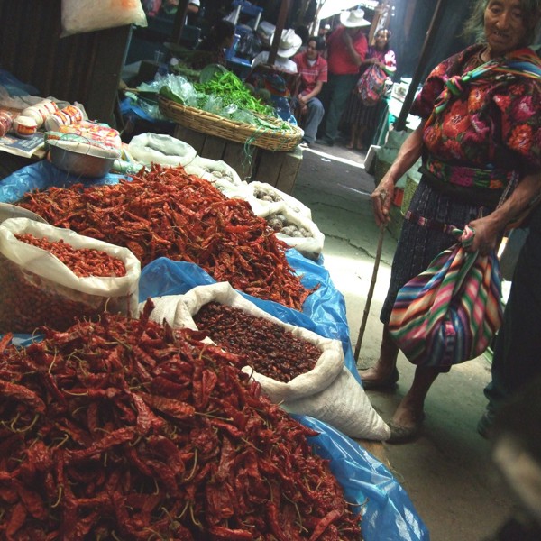 Marked i Chichicastenango, Guatemala
