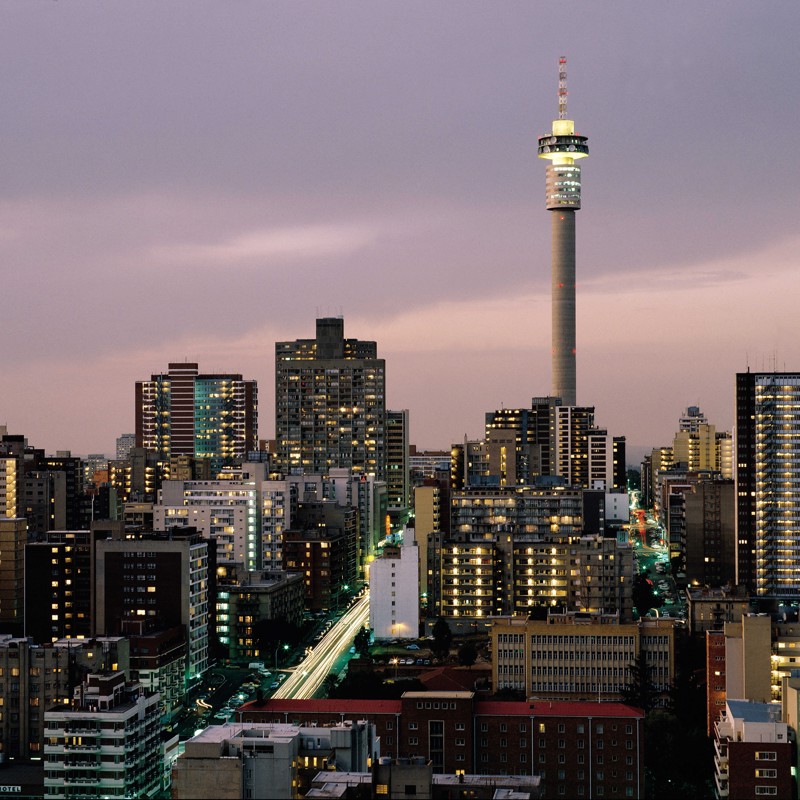 Johannesburg by night, Sydafrika