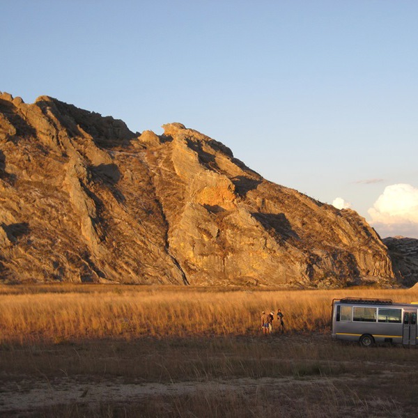 Solen bader nationalparken i orange farver