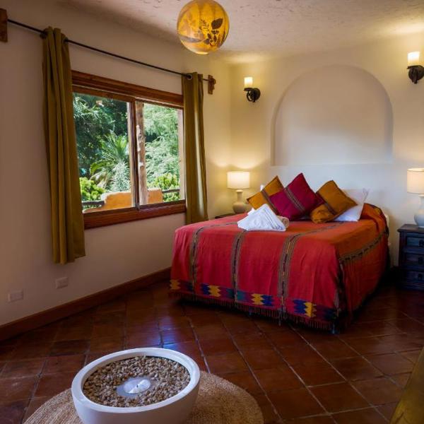 Værelse på Hotel Bambu ved Lake Atitlan, Guatemala