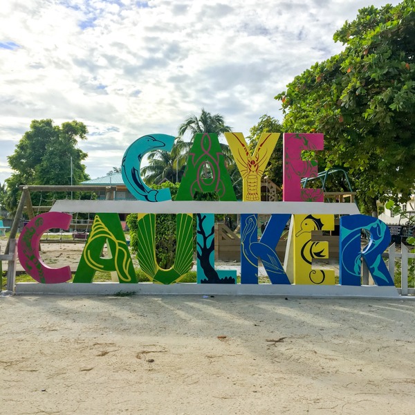 Caye Caulker skilt på øen Caye Caulker