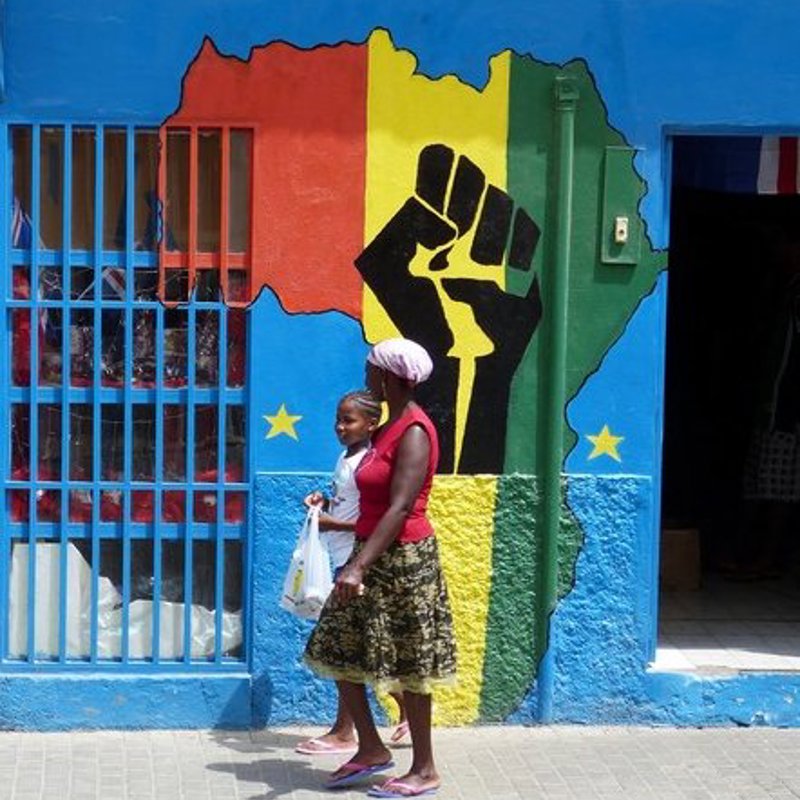 Vægmaleri på Santiago i Kap Verde