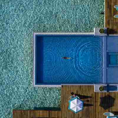 Tag en dukkert i den store private pool i Royal Suite på Pullman Muumutaa Maldiverne