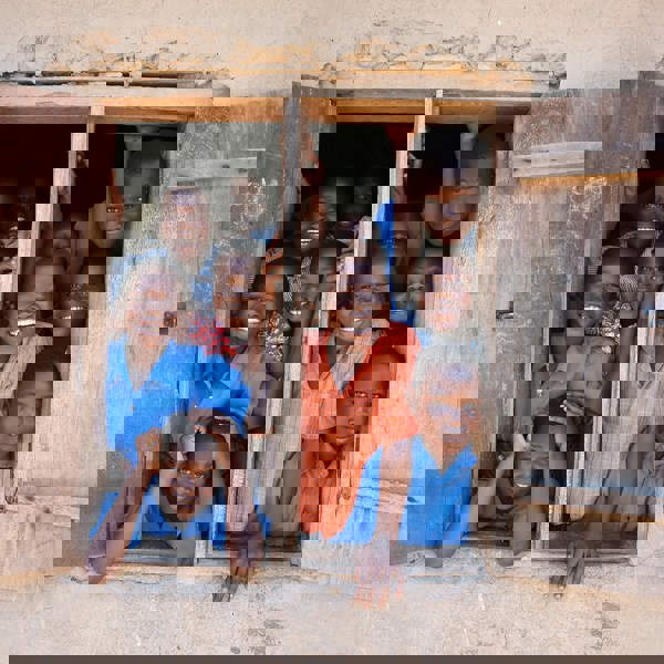 Venlig lokalbefolkning i Uganda