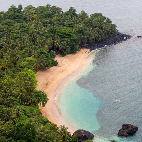 Udsigt over ø fra oven