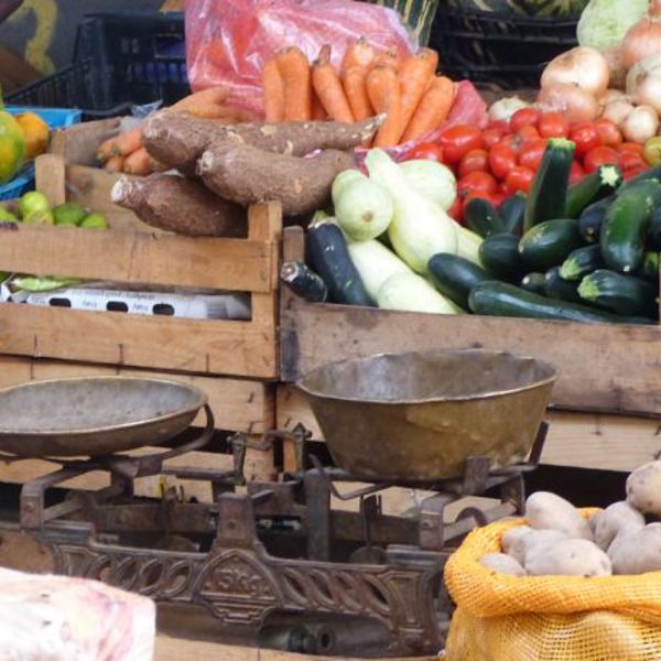 Frugtmarked på Santiago i Kap Verde